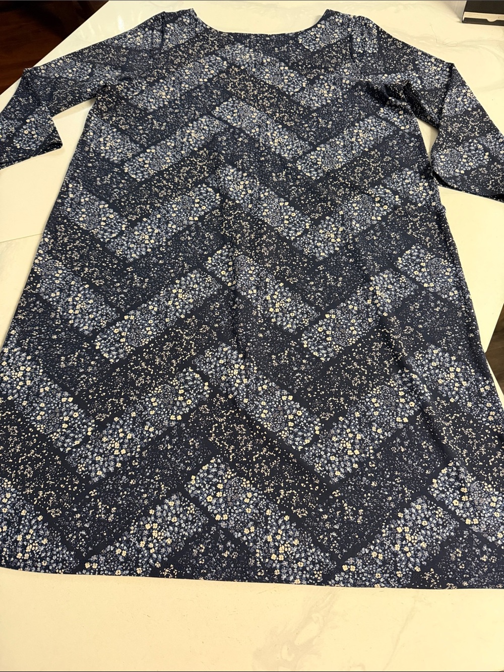 J.Jill Wearever Collection Floral Midi Dress in Blue & White Size Medium NWT